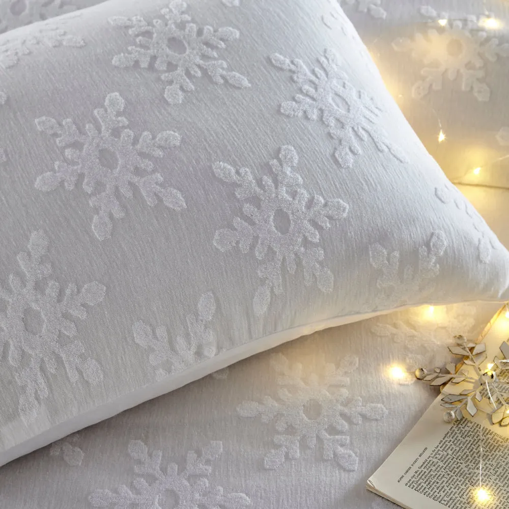 Snowflake Duvet Cover Set White