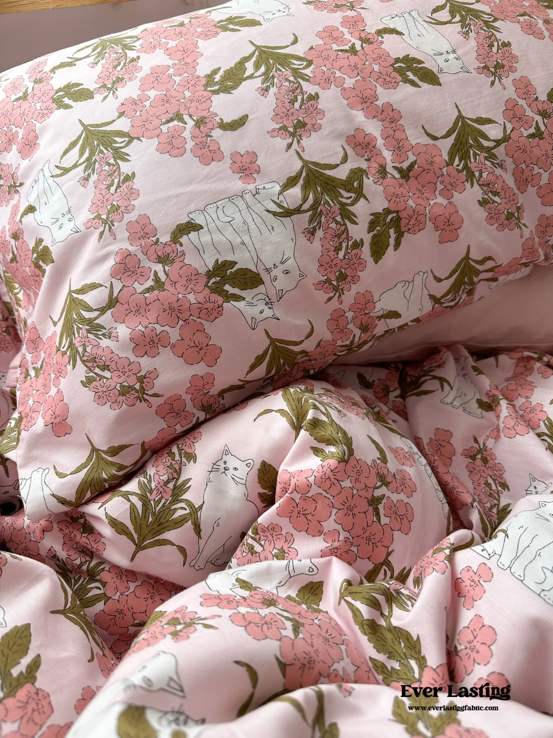 Spring Floral Washed Cotton Pillowcases