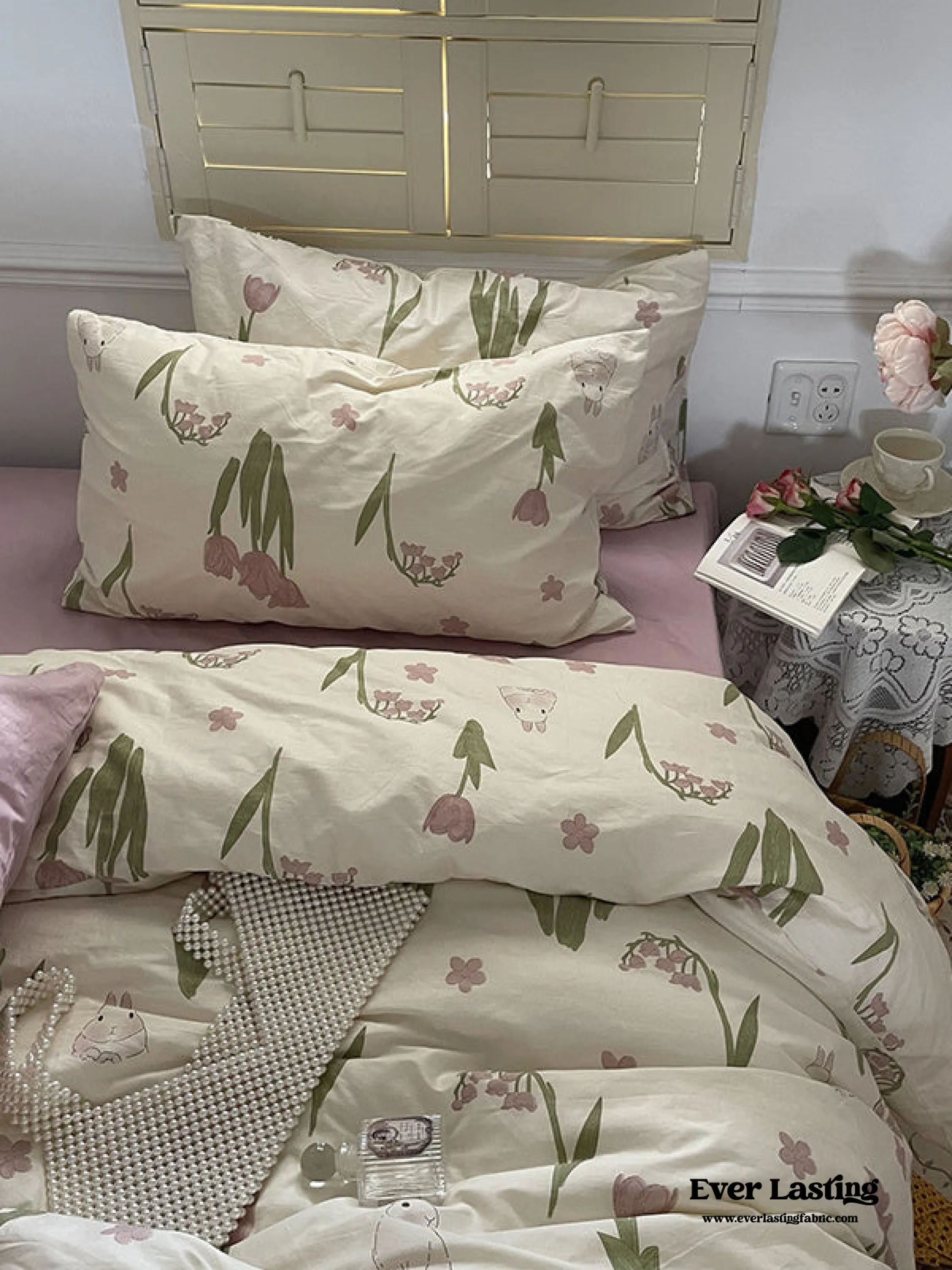 Spring Floral Washed Cotton Pillowcases