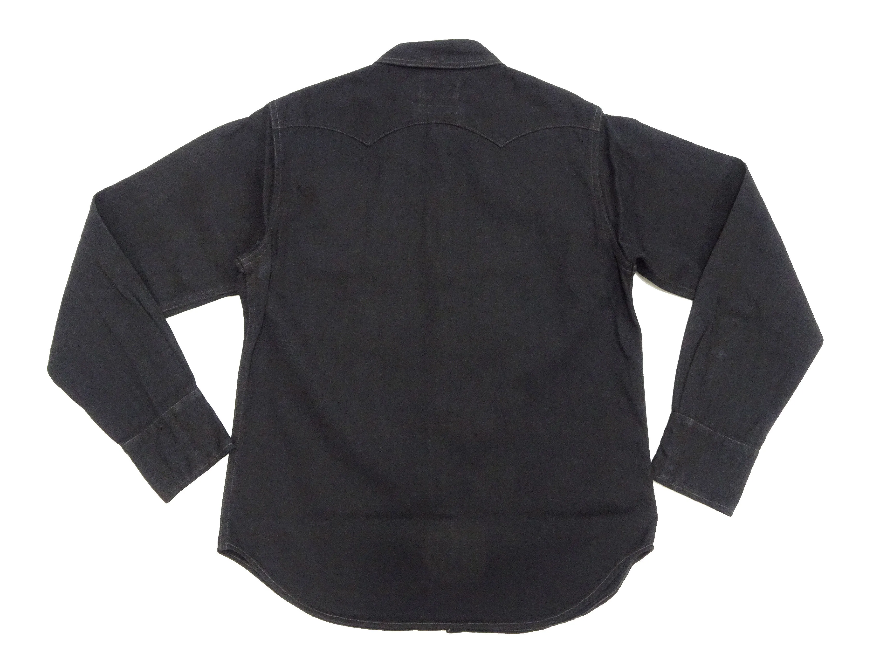 Studio D'artisan Black Western Shirt Men's Casual Amami Mud-Dyed Long Sleeve Snap-Up Shirt SDA SP-124