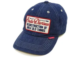 Studio D'artisan Denim Cap Men's Casual Denim Baseball Hat with a Patch, No-Mesh D7556 Blue Indigo