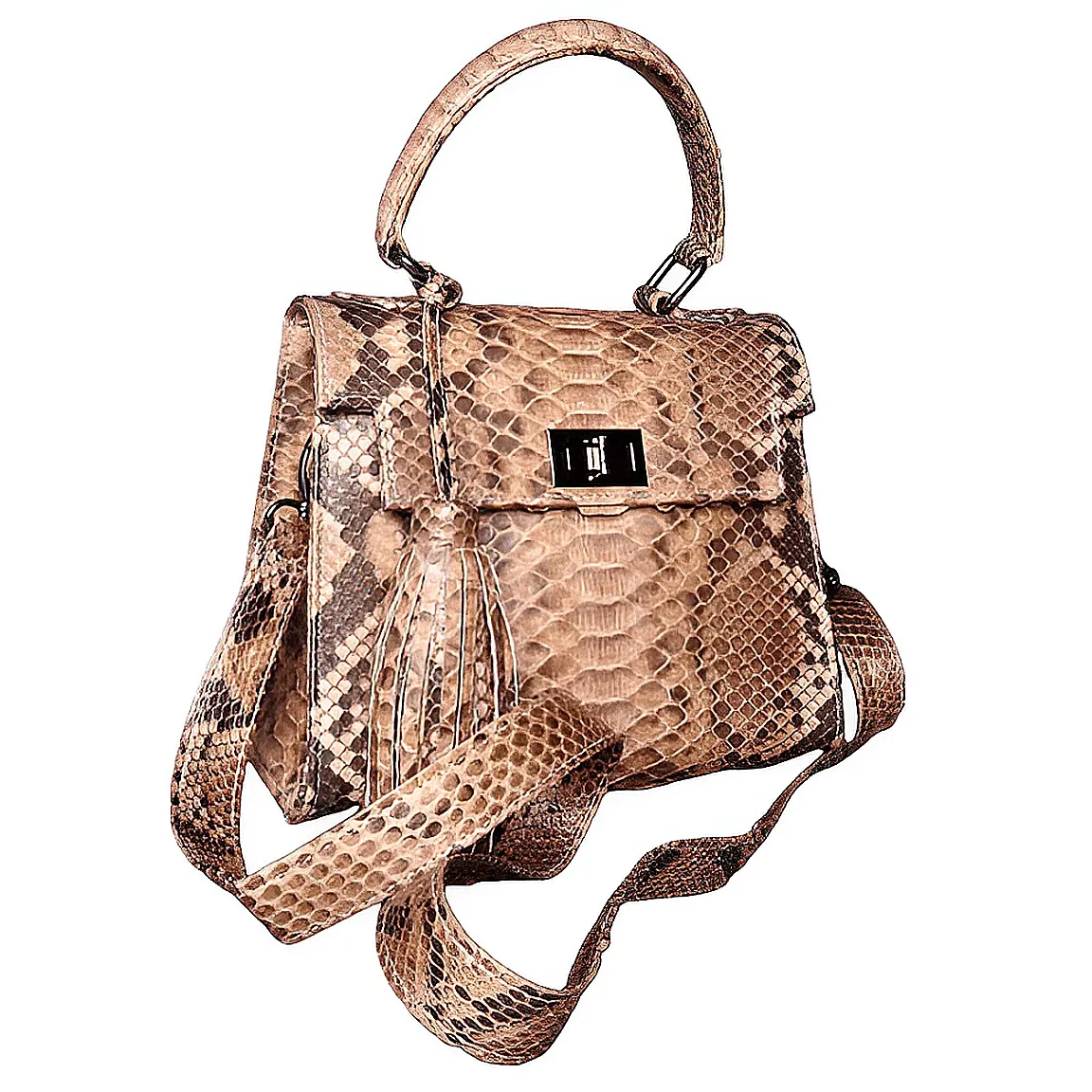 Tan Beige Top Handle Bag