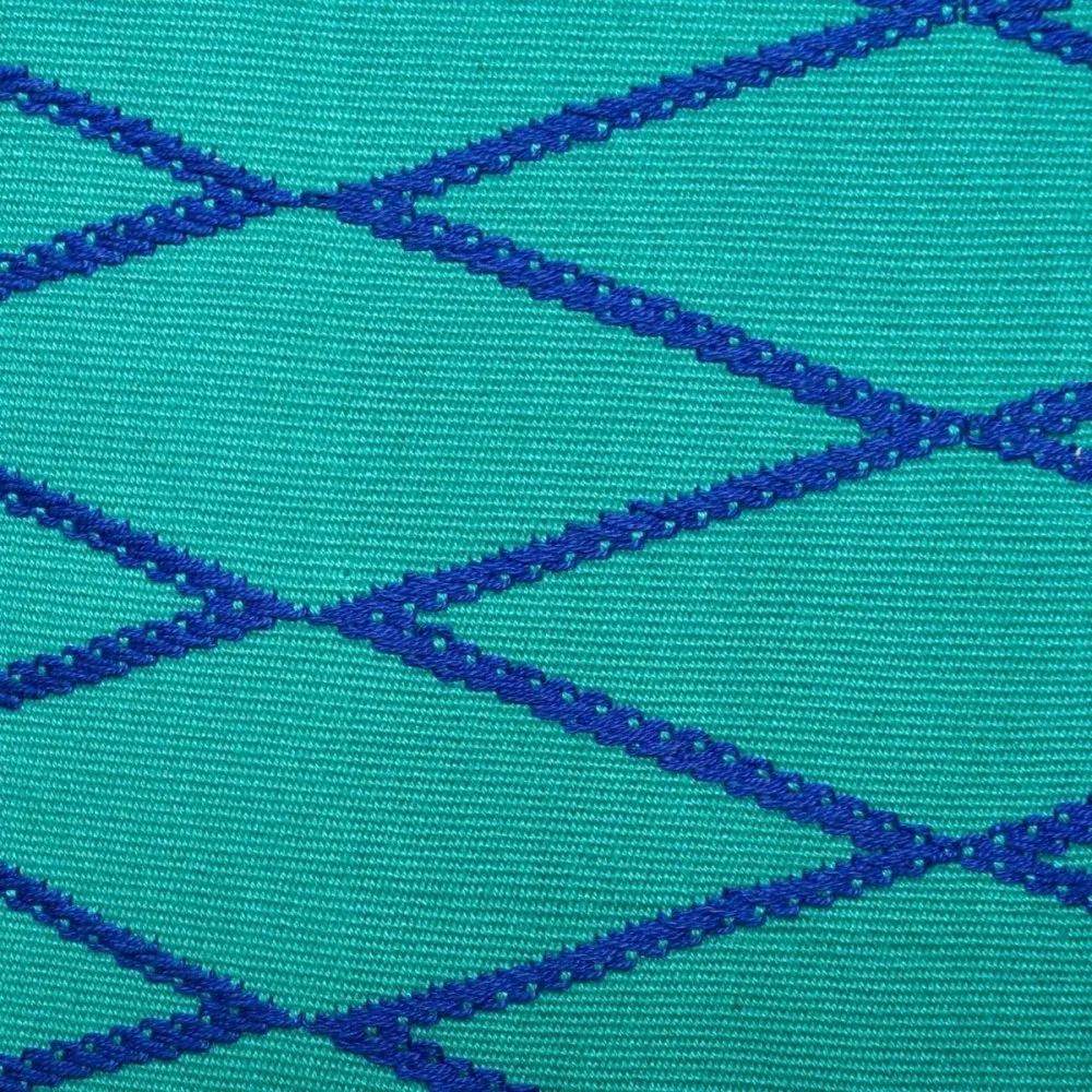 Teal & Indigo Handwoven Tribal Cushion Cover