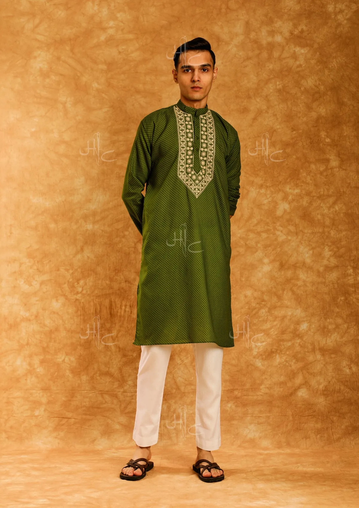 Wasiq Embroidered Rayon Straight Men's Kurta