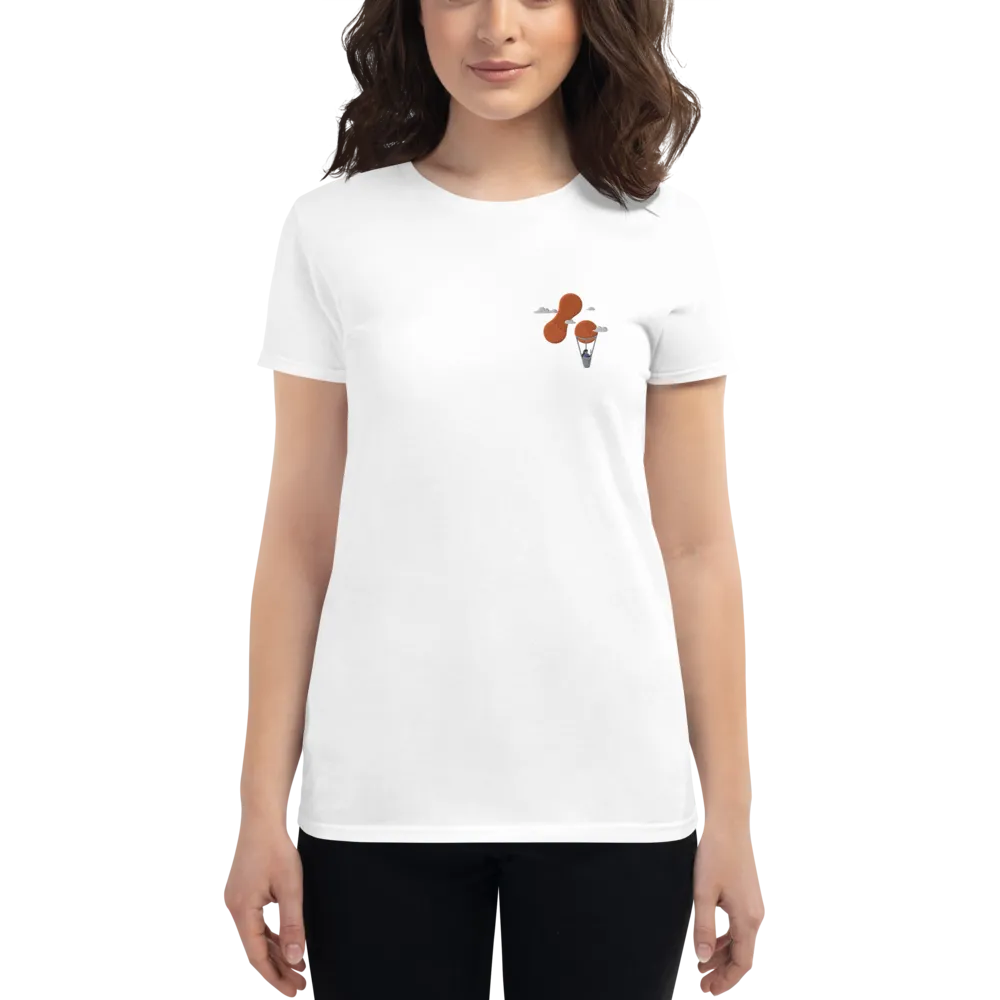 Women's Embroidered T-shirt - Adaptavist Balloon Design