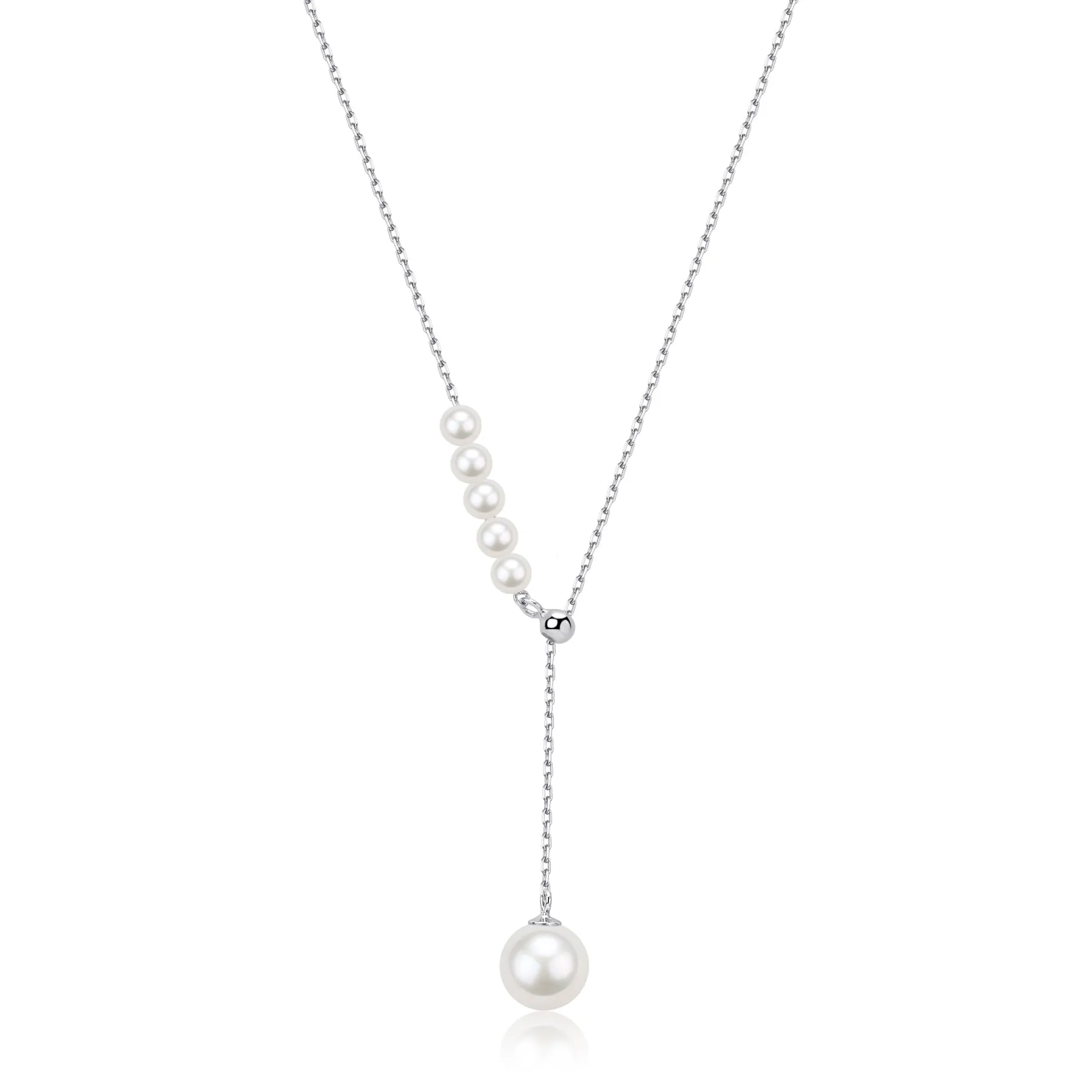 Y Shape Pearl Pendant Necklace